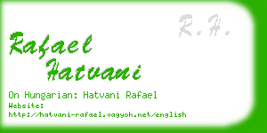 rafael hatvani business card